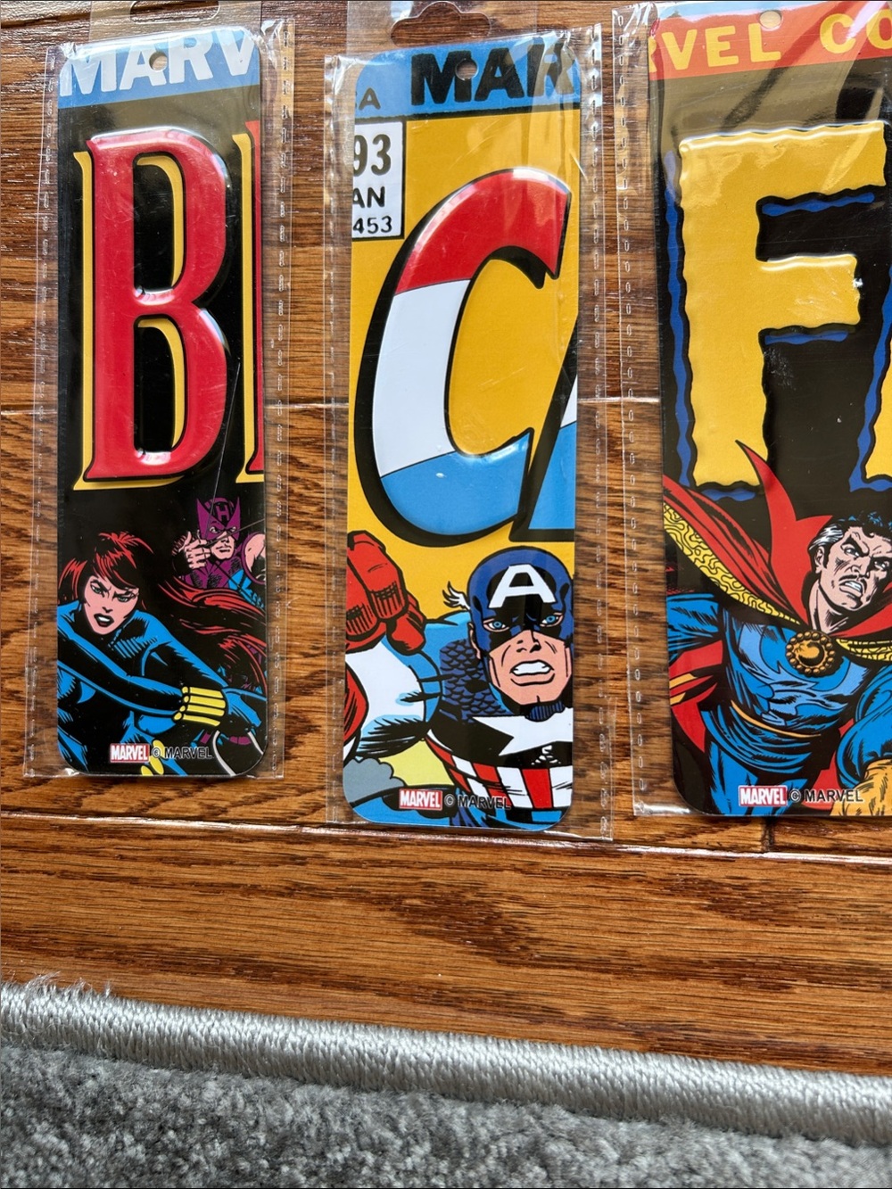 Marvel Bookmarks, Decor Comic metal Panels